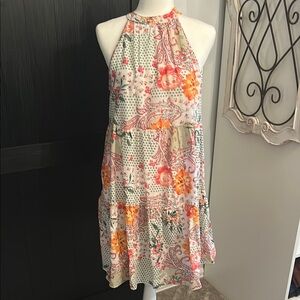 Floral Halter Neck Dress